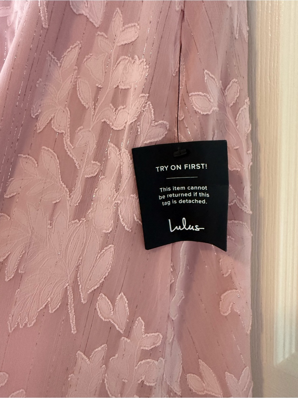 Lulu's Dusty Pink Floral Embroidered Midi Dress - Picture 5 of 5